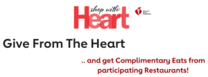 Shop with heart, Give from the heart and get complimentary eats from participating restaurants