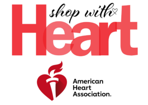 Shop with Houston and AHA logo
